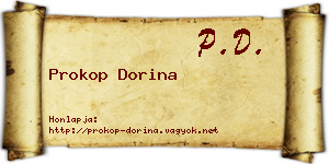 Prokop Dorina névjegykártya