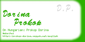 dorina prokop business card